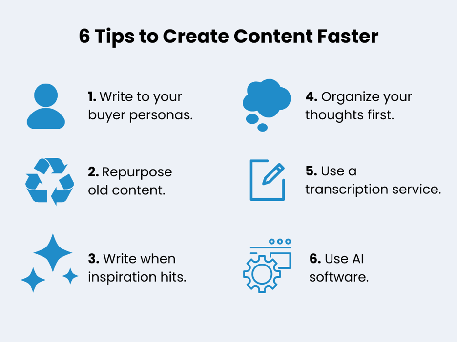 6 Ways to Create Content Faster