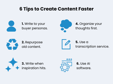 6 Tips to Create Content Faster