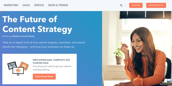 Pillar Page: HubSpot Marketing Content Strategy