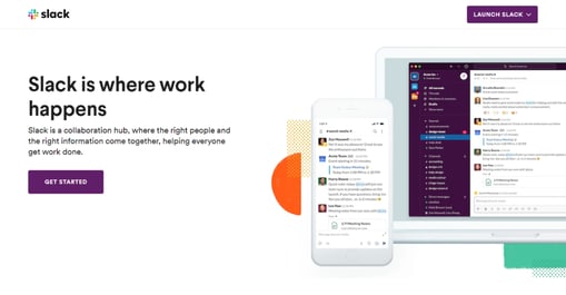 Landing Page: Slack